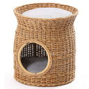 ペットハウス 送料無料 ラタンペットハウス 籐ペットハウス ペットグッズ 小屋 屋内用 犬 猫 寝床 ペットベッド クッション 犬用品 室内 GK132MER
