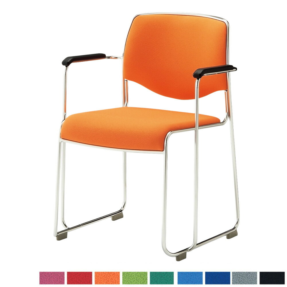 ミーティングチェア 肘付き スタッキングチェア 会議椅子 会議チェア ワークチェア スタッキング 椅 ...