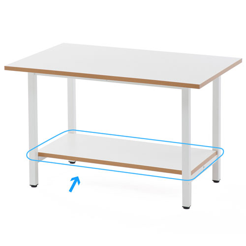 【法人限定】 作業台用棚板 幅1200mm用 均等耐荷重100kg 幅980×奥行450×高さ25mm ホワイト ワークテーブル 作業テーブル 作業用テーブル 棚板 RFSGD-OP12T