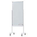 【ビジネス割20%OFFクーポン】 【法人限定】 ホワイトボード 脚付き 600×1200mm 片面 無地 スチール 縦型 キャスター付き マグネットボード 掲...