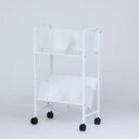 【法人限定】 ファイルワゴン 2段 幅58×奥行38×高さ96cm ファイルキャビネット ファイルラック サイドワゴン キャスターワゴン シンプル スチール 白 YS-K22