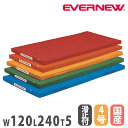 【P5倍5/30 13-15時&最大1万円クーポン5/30】 カラー体操マット エバニュー 幅120×長さ240×厚さ5cm 滑止付 再生ポリエステル4号帆布 ...