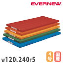 【最大1万円クーポン7/19-25】 カラー体操マット エバニュー 幅120×長さ240×厚さ5cm 滑止付 再生ポリエステル4号帆布 赤 オレンジ 黄 緑 青...