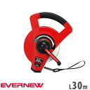 【P5倍8/10 13-15時&最大1万円クーポン8/4-10】 メジャー 30m 巻尺 スピードタフミックリール エバニュー グラスファイバーテープ 幅12mm 表目盛2mm 裏目盛5mm 4倍速巻取 エラストマーグリップ 運動施設 EKA066