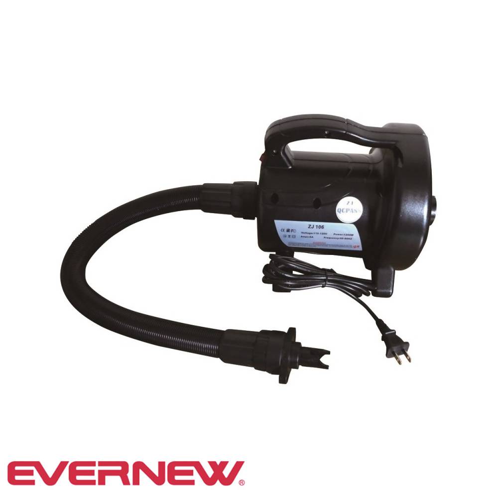 エアートラックマット用ポンプ エバニュー 幅24×長さ17×高さ20cm 本体ABS製 空気量毎分1600L 連続使用..