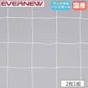 フットサルハンドボール兼用ゴールネット 2枚1組 エバニュー ネット目10cm角 ポリエチレン製 角目タイプ 無結節 白 ゴールネット 部活動 体育 日本製 EKE371