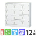 【最大1万円クーポン5/9-15】 【搬入設置無料】12人用ロッカー 3列4段 窓なし ダイヤル錠 鍵付き ロッカー 収納庫 保管 浅型 更衣室 靴箱 シューズ...