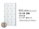 【P5倍5/5 13-15時&最大1万円クーポン5/5】 【搬入設置無料】ロッカー 12人用 3列4段 シリンダー錠 窓なし 鍵付き ロッカー 保管 深型 更衣室 靴箱 シューズロッカー 日本製 国産 収納 H1790 GLK-S12DTS 3