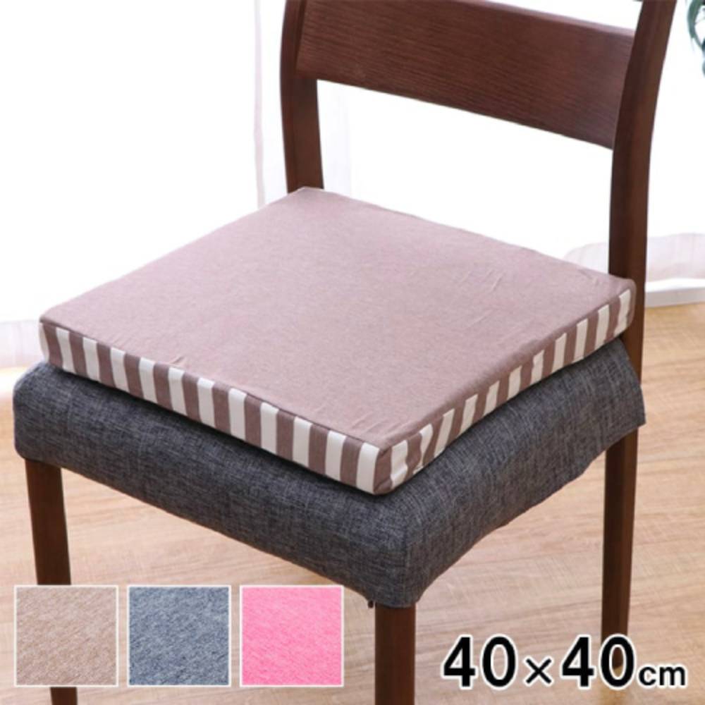 シートクッション 幅40×奥行40cm 座布団 クッション ざぶとん 低反発クッション チェアクッション チェアパッド 低反発 伸縮性 リビング デスクワーク ELMS4040