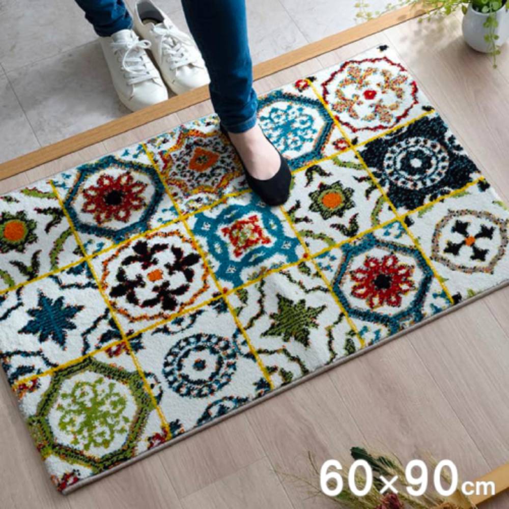 【P5倍11/15 13-15時&最大1万円クーポン11/14-16】 玄関マット 奥行60×幅90cm 敷物 室内マット バスマット マット ラグ お風呂マット 洗面所マット ウィルトン織り 抗菌 防臭 消臭 玄関 高級感 おしゃれ G2045169