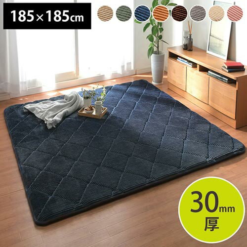 【P5倍1/20 13-15時&最大1万円クーポン1/20】 ラグ イケヒコ 185×185cm マット カーペット おしゃれ シ..