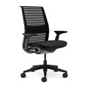 【最大1万円クーポン7/19-25】 シンクチェア Steelcase ブラックフレーム エボニー オフィスチェア デスクチェア オフィス 会社 高機能 ハイバ...