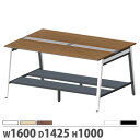 【P5倍5/10 13-15時&最大1万円クーポン5/9-15】 【法人限定】 【配送エリア限定】オフィステーブル ハイシット両面タイプ 基本型 幅1600×奥...