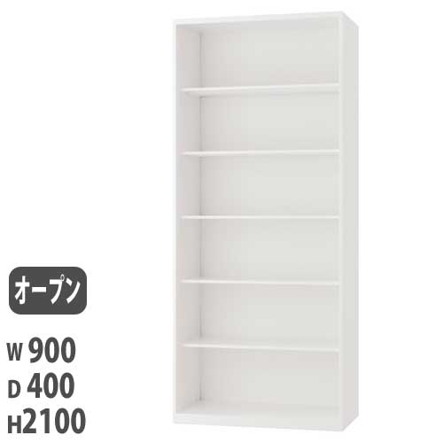 【ビジネス割10％OFF＆1200円OFFクーポン3/28-4/28】 【法人限定】 【配送エリア限定】オープン保管庫 幅900×奥行400×高さ2100mm ホワイト 収納ラック キャビネット 収納棚 オフィス ピュアスペース JH-PU2194T