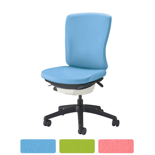 【ビジネス割10％OFF＆1200円OFFクーポン3/28-4/28】【法人限定】ライオン事務器 LION バーサル versal オフィスチェアー No.3510S-K ビニールレザー張 ホワイトシェル ブラック脚 アームレスチェア 会社 No3510S-K