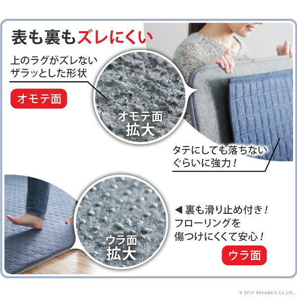 【SS限定P5倍6/5 13-15時&最大1万円クーポン6/4-10】 ラグ 下敷き 厚手 防音ふかふか下敷専用ラグ 〔ふかピタ〕 170x115cm (1.5畳用) 長方形 ふっくら カーペット ラグマット 洗える 床暖房 ホットカーペット対応 リビング 滑り止め スミノエ [3]