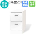 【P3倍8/1 13-15時&最大1万円クーポン8/1】 【倉庫受取限定】 ファイリングキャビネット 2段 A4 鍵付き ラッチ付 オールロック式 仕切板 ホワ...