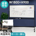 【ビジネス割20%OFFクーポン】 【倉庫受取限定】 ホワイトボード 脚付き 両面 1800×900 180×90 ホーロー 国産 無地 マーカー イレーサー付...