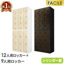 書庫 セット 9人用ロッカー 12人用ロッカー シューズロッカー スチール書庫 シリンダー錠 木目扉 連結 幅900×奥行400×高さ1050mm FH-912...