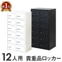 ロッカー 貴重品 収納 ボックス ダイヤル錠 12人用 金庫 キャビネット 貴重品ロッカー 貴重品入れ ホテル セキュリティ 鍵付 小型 店舗 オフィス 保管 NSAFE-26 LOOKIT オフィス家具 インテリア