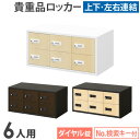 ロッカー ダイヤル錠 3列2段 6人用 木目 貴重品入れ 貴重品ロッカー 貴重品収納 セキュリティボックス 貴重品保管庫 キャビネット 金庫 おしゃれ 鍵 NSAFE-32-2C LOOKIT オフィス家具 インテリア