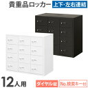 ロッカー 貴重品 収納 ボックス ダイヤル錠 12人用 金庫 キャビネット 貴重品ロッカー 貴重品入れ ホテル セキュリティ 鍵 小型 連結 店舗 オフィス NSAFE-34-2 LOOKIT オフィス家具 インテリア