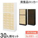 ロッカー セット 貴重品 収納 ボックス ダイヤル錠 30人用 木目 金庫 キャビネット 貴重品ロッカー 貴重品入れ ホテル セキュリティ 鍵 オフィス NSAFE-310-2C LOOKIT オフィス家具 インテリア