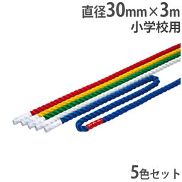 【P5倍4/25 13-15時&最大1万円クーポン4/24~27】 【法人限定】カラーミニロープ 5色セット 小学生用 綱引き ロープ 運動会 体育用品 レクリエーション 綱 トーエイライト B2124 B-2124