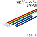 カラーミニロープ 5色セット 長さ5m センターマーク付き