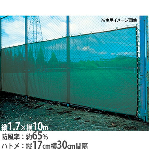 コート整備・備品 【P5倍5/25 13-15時&最大1万円クーポン5/23~27】 【法人限定】 防風ネット コート用防風ネット 防風率約65% 取付ロープ付 全周縫製補強加工 テニスコート コート用防風ネットDG170 トーエイライト B3636 B-3636