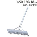 【P5倍4/20 13-15時 最大1万円クーポン4/20】 【法人限定】 レーキ 幅50cm 砂場用アルミレーキ 歯型 平型兼用タイプ 陸上 砂場 コート整備 幅跳び アルミレーキ50(兼用) トーエイライト B3875 B-3875