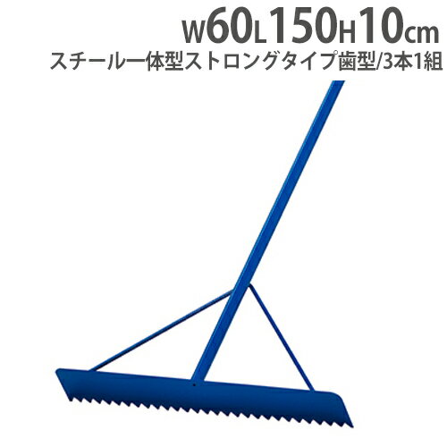 【P5倍5/20 13-15時 最大1万円クーポン5/20】 【法人限定】 レーキ 3本セット スチール製レーキ 一体溶接 トンボ グランド整備 グランド用品 コート グランドレーキW(3本1組) トーエイライト G1676 G-1676