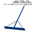 【P5倍5/5 13-15時&最大1万円クーポン5/5】 【法人限定】 レーキ 3本セット スチール製レーキ 一体溶接 トンボ グランド整備 グランド用品 コー...