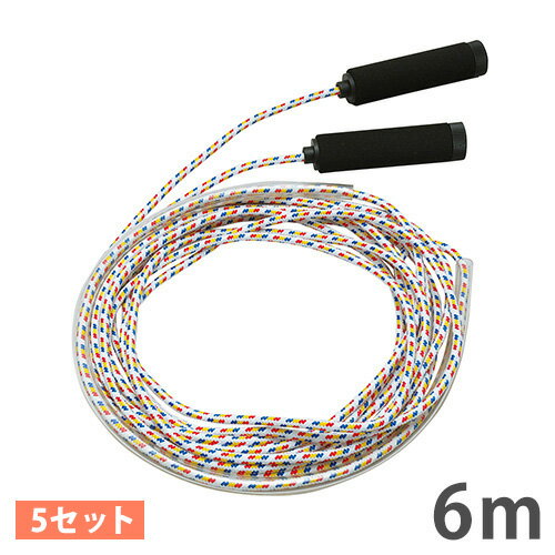 【最大1万円クーポン11/20-26】 縄跳び 5本セット 団体用 6m 大繩 長縄跳び なわとび 練習用 軽量 運動会 体育祭 学校 子供 大人 イベント 大...