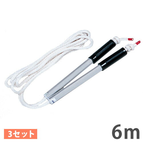 【最大1万円クーポン11/20-26】 縄跳び 3本セット 団体用 6m 大繩 長縄跳び なわとび 練習用 軽量 運動会 体育祭 学校 子供 大人 イベント 大...