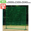 【P5倍6/15 13-15時&最大1万円クーポン6/15】 【法人限定】防球フェンス3×3DXシングル 高さ3040×幅3000mm 野球用フェンス 防球ネッ...