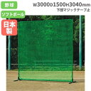 【最大1万円クーポン5/23-26】 【法人限定】防球フェンスW3×3DXダブル 高さ3040×幅3000mm ダブルネットタイプ フェンス 防球ネット 安全対...