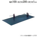 トレーニングマット10 幅100×長さ200×厚さ1cm 再生ゴム製マット 衝撃緩和 トレーニング用品 トーエイライト H7432 H-7432(4)