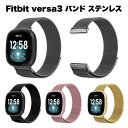 【ビジネスにも映える高級感】Fitbit Versa 4 / Versa 3 バンド 交換ベルト ステンレス メッシュ 替えバンド 送料無料