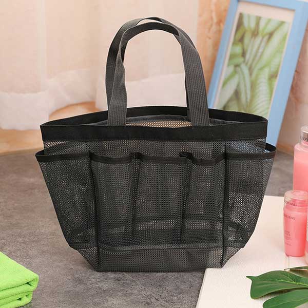 【仕分けが便利な8ポケット】スパバッグ メッシュ 温泉バッグ お風呂バッグ ジム ...