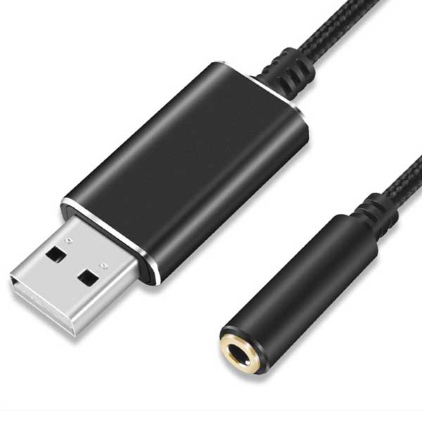 【イヤホンジャックがないPCに】USB to 3.5mm 変換アダプタ オーディオ変換 ケーブ...