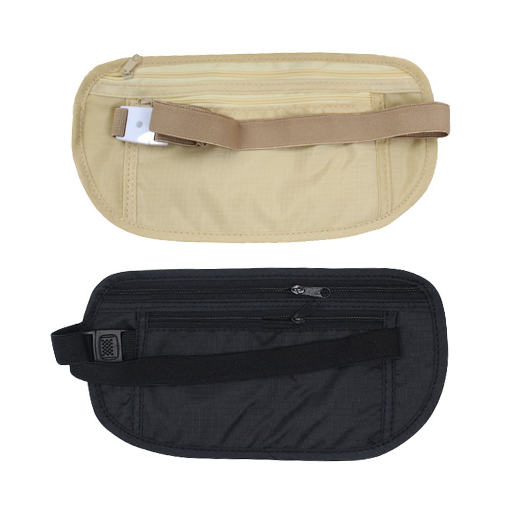 【海外旅行の必需品!隠して守る】シークレットポーチ 薄型 軽量 ウエストポーチ セキュリティポーチ 盗難防止 パスポートケース 腹巻き スリ対策 メンズ レディ...