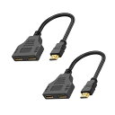 HDMI ケーブル 2本セット 分配機 テレビ 分配 hdmi 1080P スプリッタ オス-デュアル HDMIメス 屋外用 ミーティング プロジェクター シャオミ xiaomi PS4 モニター 送料無料