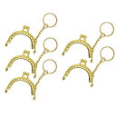 がま口 口金 5個セット キーリング 金具 5cm 手芸 ハンドメイド アクセサリー パーツ アーチ型 diy アンティーク 送料無料