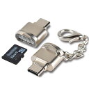カードリーダー typec mciroSD OTG アダプター カードリーダー typec 高速転送 カードリーダー typec mciroSD ストラップ取付...