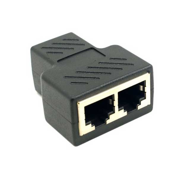 LANケーブル 中継コネクタ 2分岐 コンパクト 延長 コネクタ アダプタ プラグ RJ45 2個組