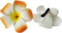 ヘアクリップ 造花 プルメリア ハワイアン ヘアアクセサリー フラダンス 髪飾り 和服 成人式適用 10個