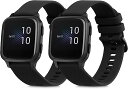 【2色セット】 Garmin Venu Sq Music Sq バンド 交換 ベルト シリコンバンド ソフト TPU 耐久性 黒色/黒色 送料無料