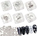 ミラーホログラム ネイルデコパーツ 【6箱セット】 ネイルパーツ スパークル ネイルアートDIY ネイルアート ジュエリーパーツ キラキラ ガールズ マニキュア...
