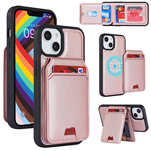 乐天商城 - iPhone 13 mini ケース 手帳型 手帳型ケース 分離型 手帳型ケース MageSafe スマホケース 財布型 カバー MageSafe wallet 両用 2way 内蔵マグネット 横置 耐衝撃 軽量 薄型 ピンク 送料無料